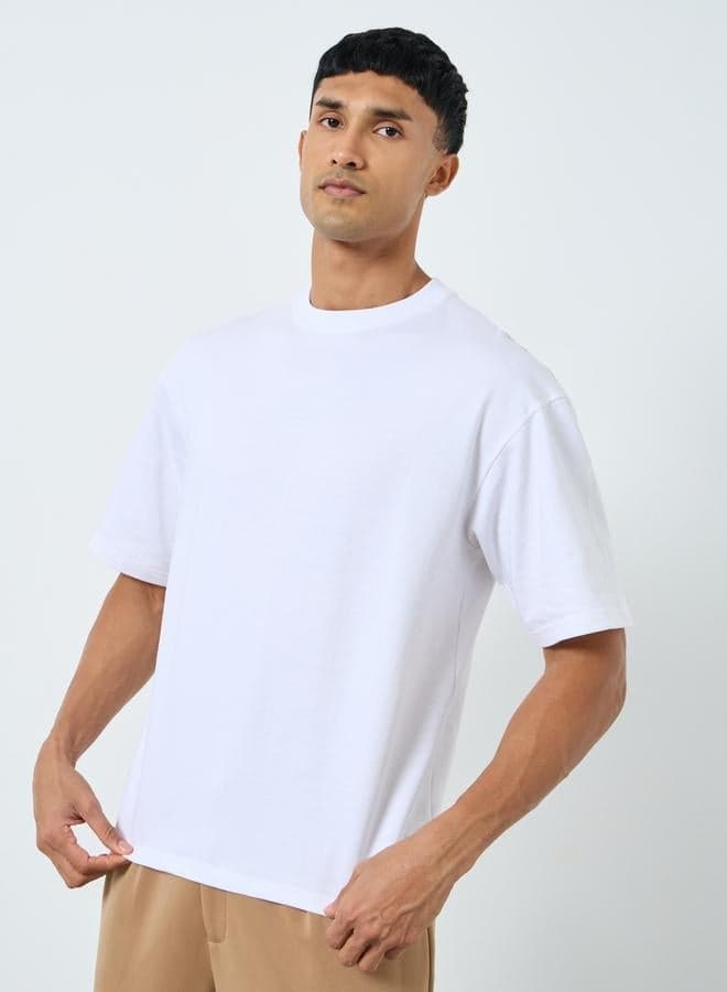 Styli Men White Oversized Worldwide Print T-Shirt - Image 1