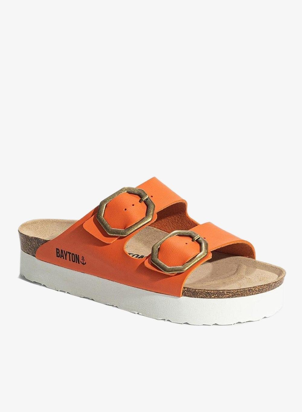 Japet Double Strap Platform Sandals – Orange - Image 1