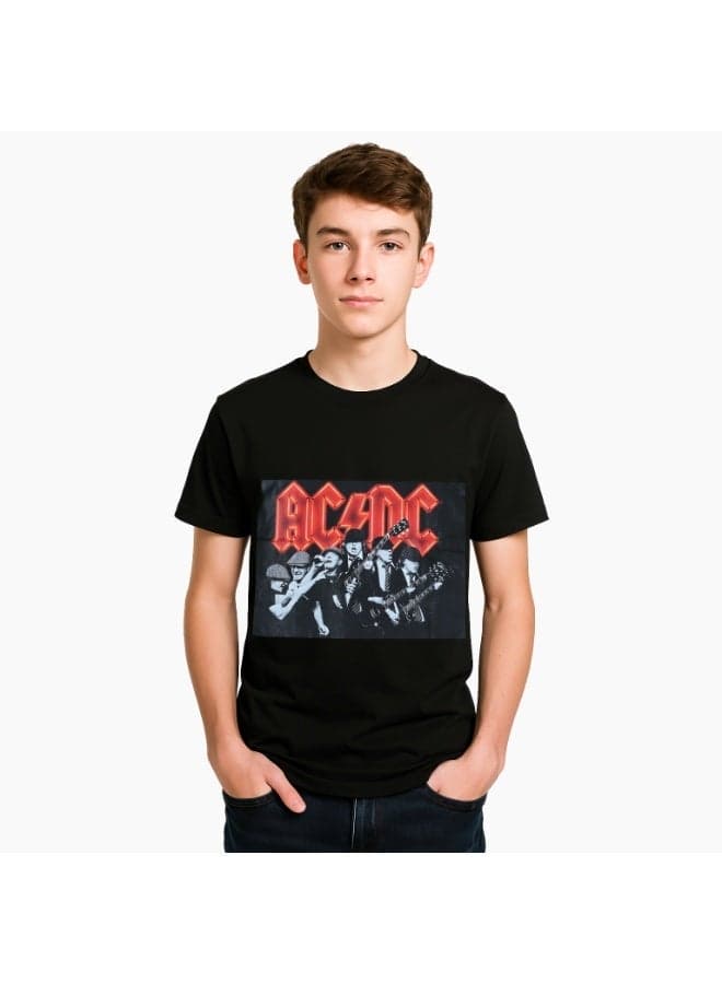 ACDC Boys Cotton Graphic T-Shirt Classic Black - Image 1