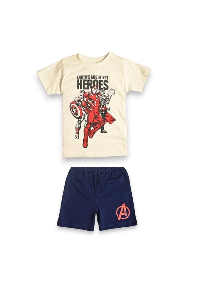 Marvel Boys Cotton T-Shirt & Shorts Set - Image 1