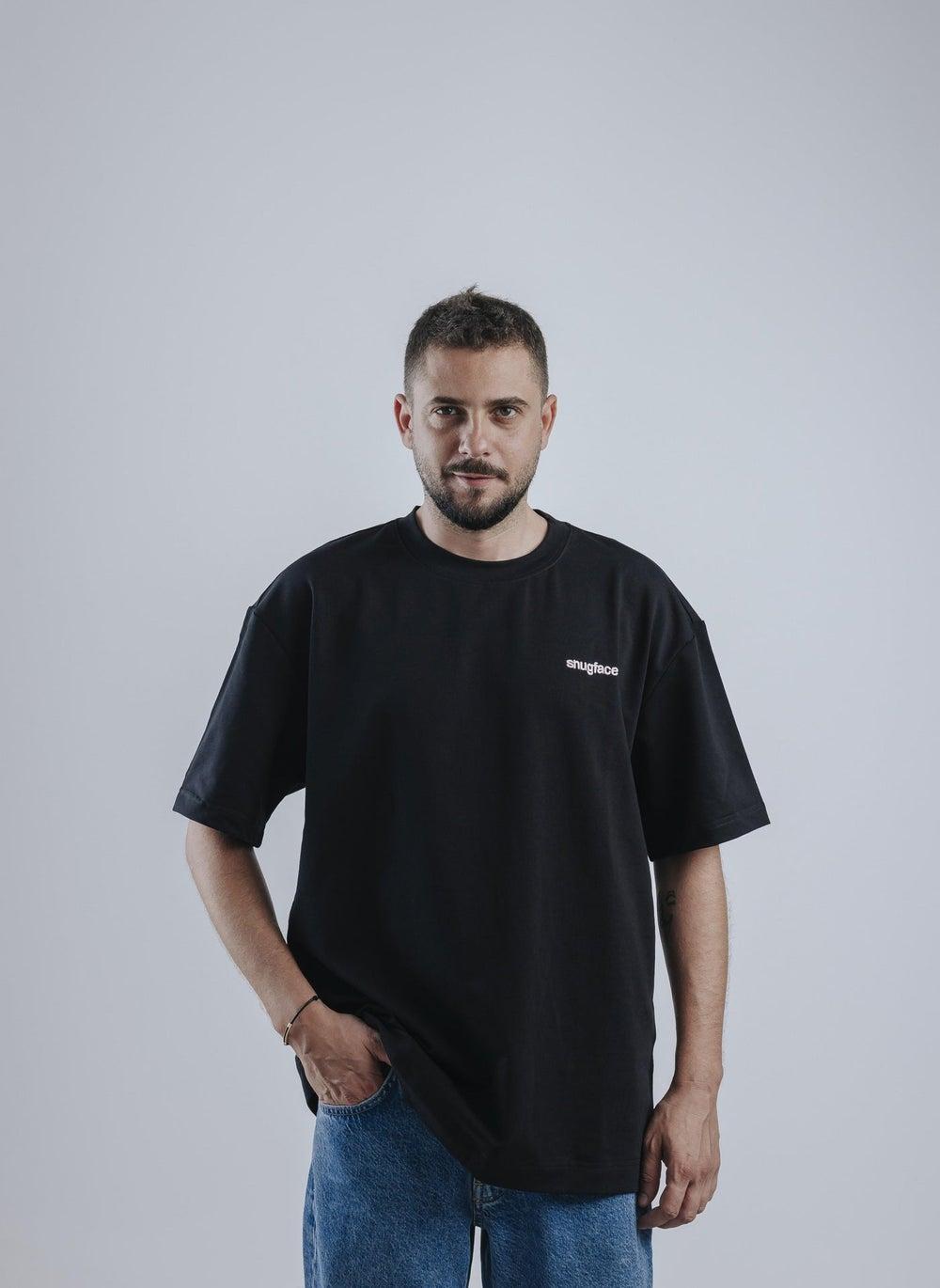 Snugface Basic Oversized Men’s T-Shirt Sf15 4Blk - Image 1