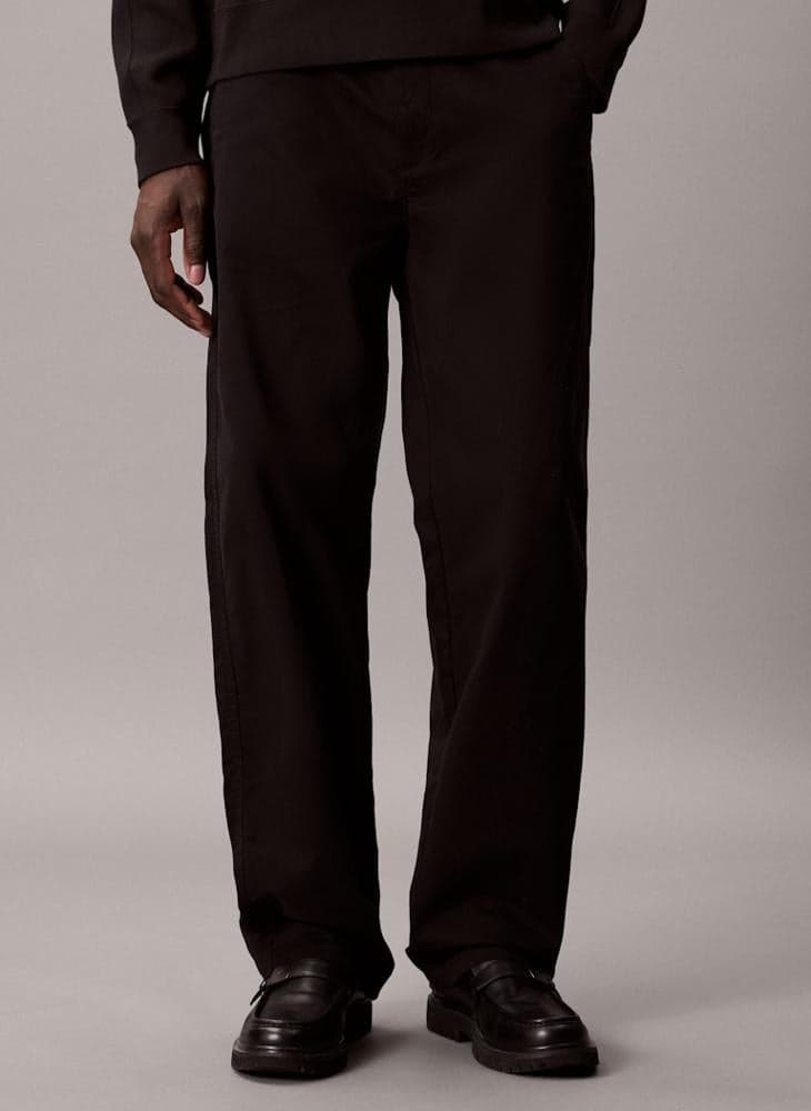 Calvin Klein 90's Straight Fit Black Trousers - Image 1