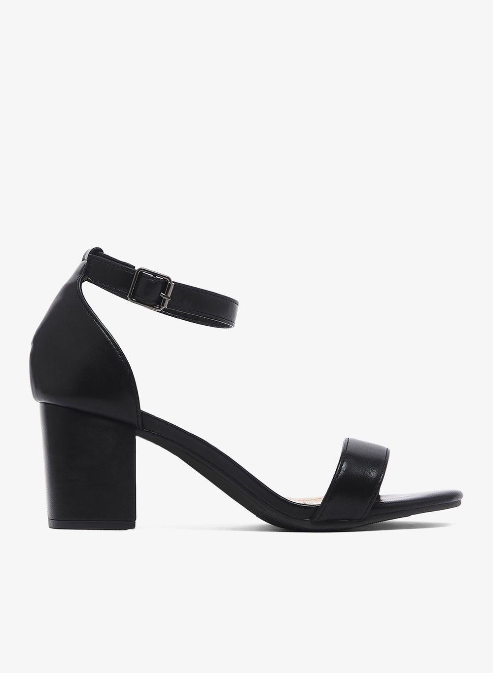 Black High Heel Sandal F12104Am1 - Image 1