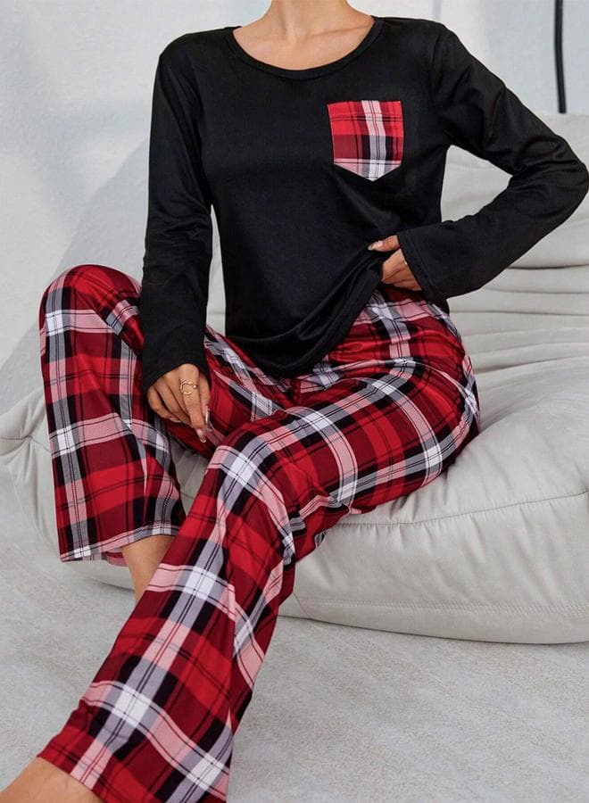 Take Two Pocket Detail Printed Pyjama Set - Image 1