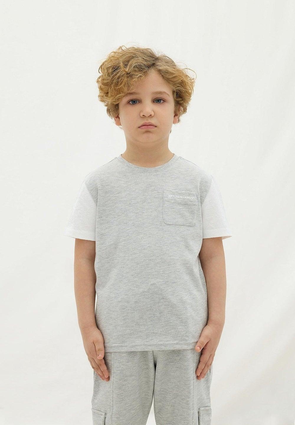 Les Benjamins 403 Gray Melange Kids Tee - Image 1
