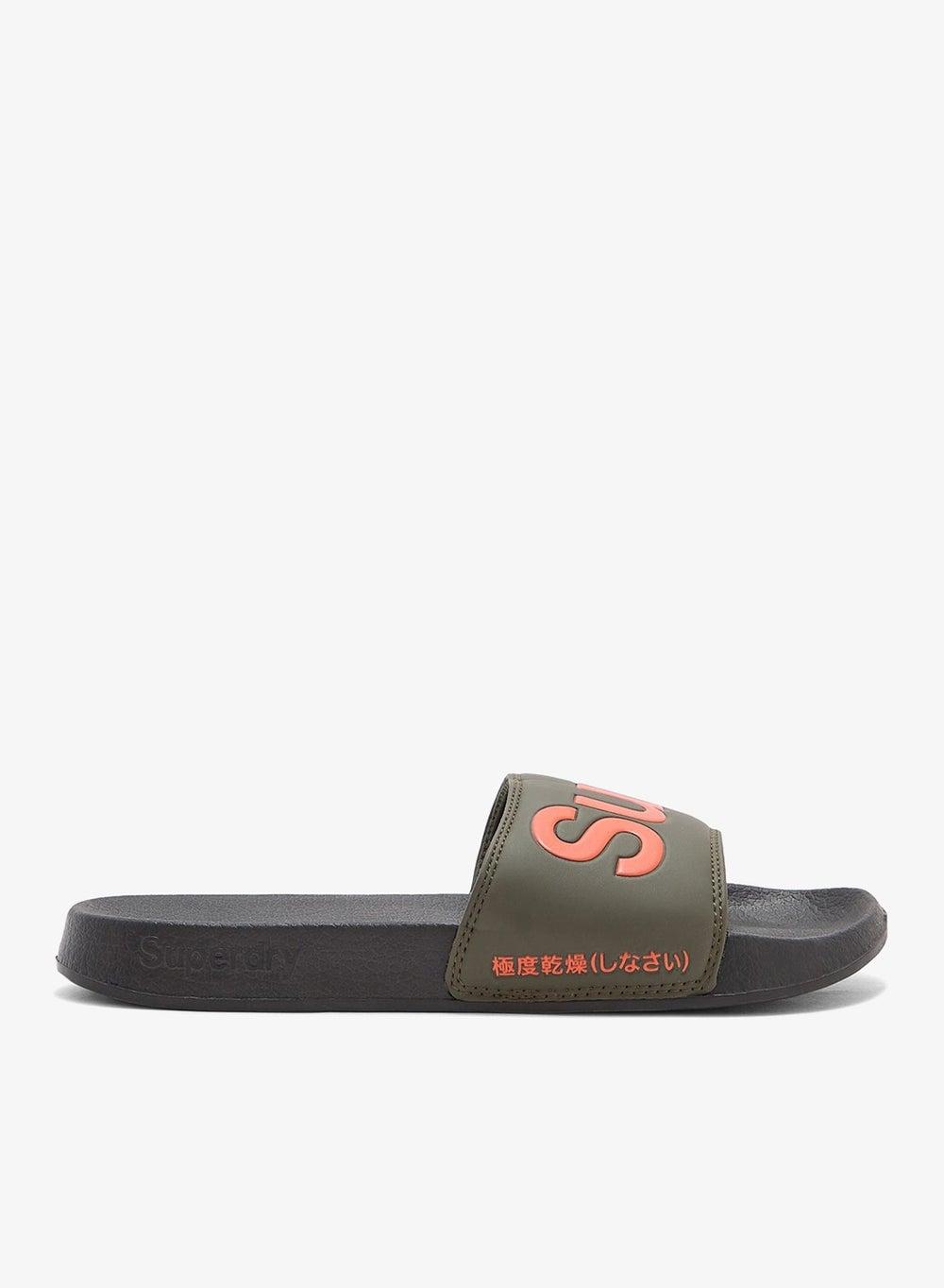 Superdry Black Pool Slides for Men - Image 1