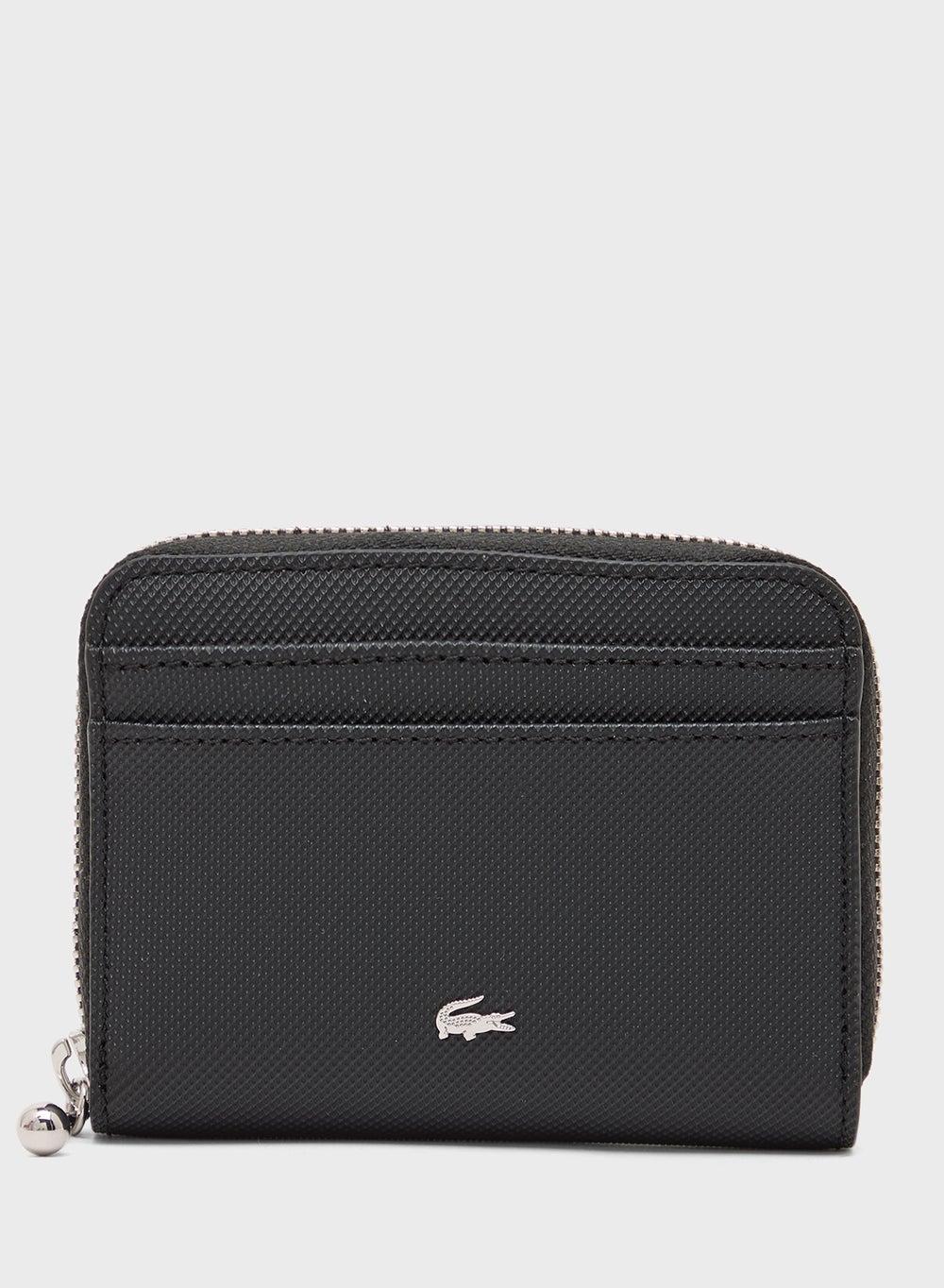 Lacoste NF4764DZ Logo RFID Coin Purse Black - Image 1