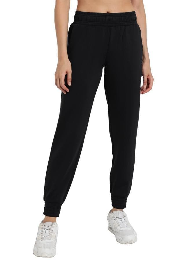 Women's Black Cuffed Training Joggers Classic Fit - Image 1