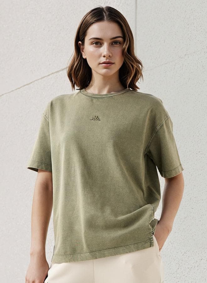 Kappa Green Piping Detail Cotton T-Shirt - Image 1