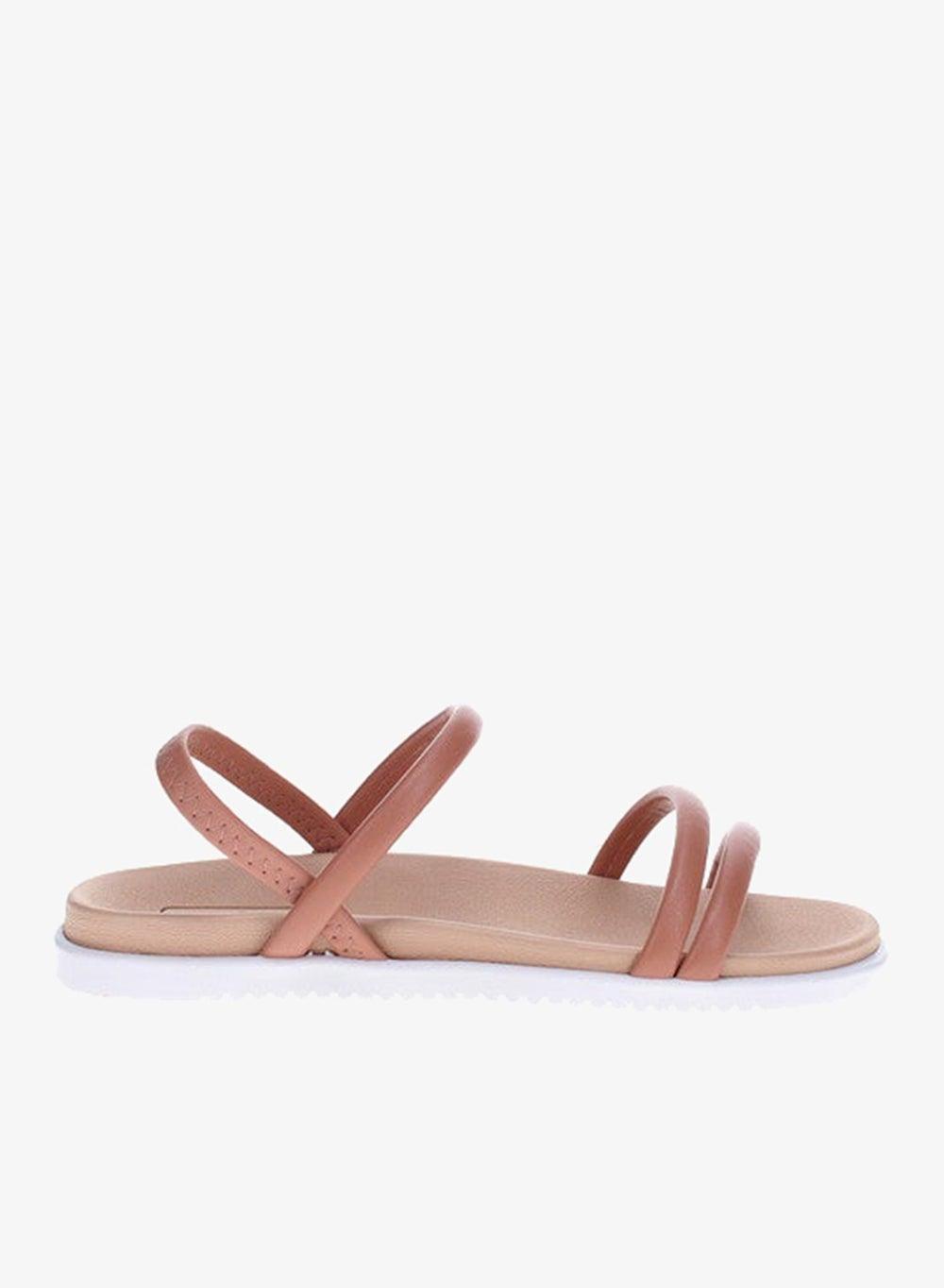 Moleca Nude Slingback Flat Sandals – Brazil Made - Image 1