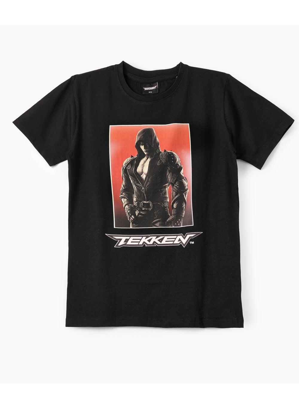 Tekken Graphic Print Boys Cotton Black T-Shirt - Image 1