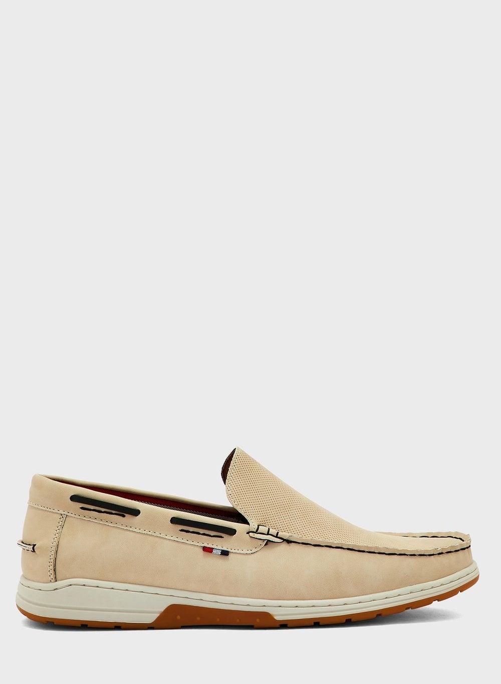 Nubuck Casual Slip-Ons 332 9668 3 Beige - Image 1