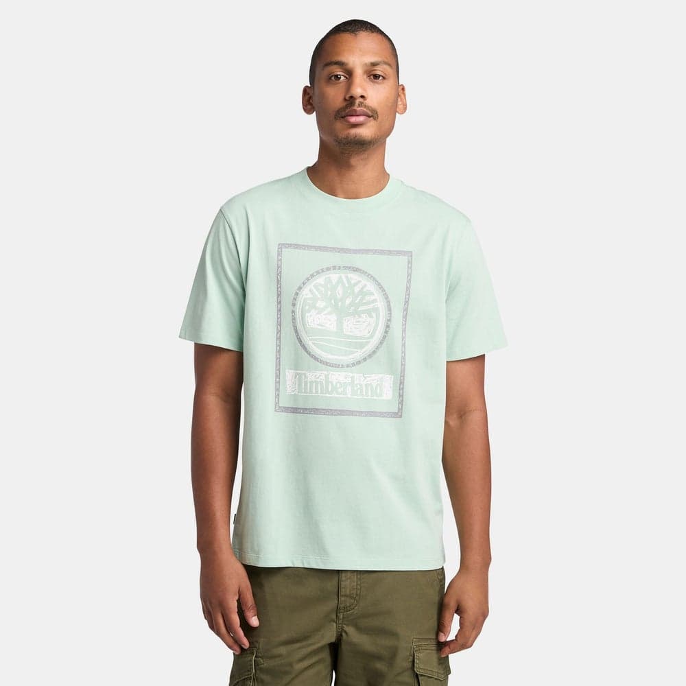 Timberland Men's Seasonal Stack Logo Cotton T-Shirt - Image 1