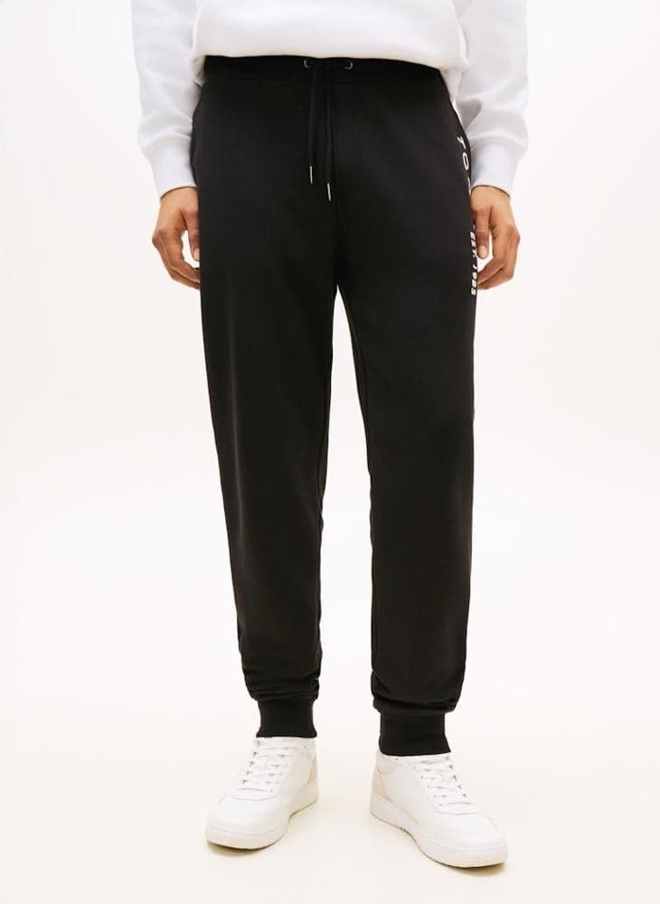 Tommy Hilfiger Logo Terry Cuffed Joggers MW0MW08388BDS - Image 1