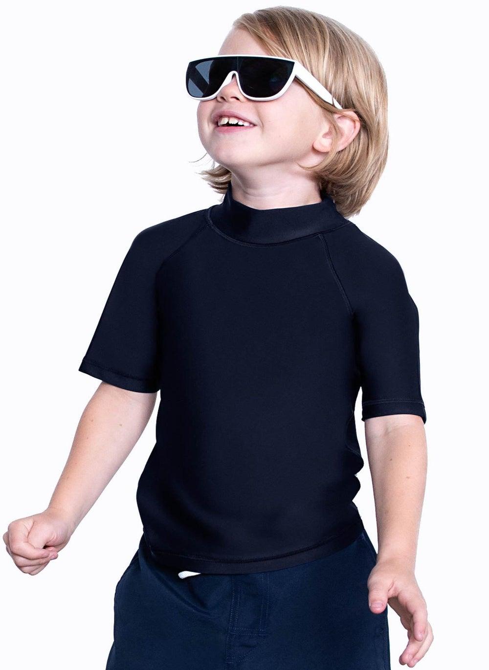 COEGA Kids Unisex Black Short Sleeve Rashguard - Image 1