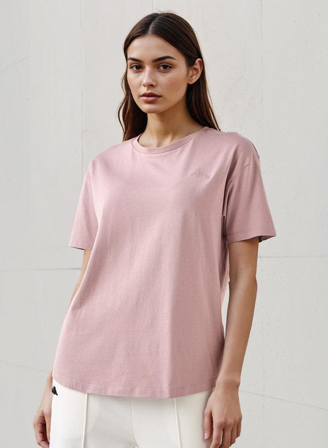 Kappa Pink Cotton Blend Regular Fit Women’s T-Shirt - Image 1