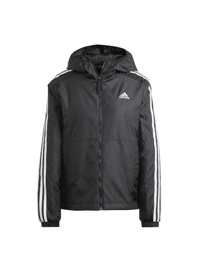 Adidas Essentials 3-Stripes Insulated Hooded Jacket - Image 1