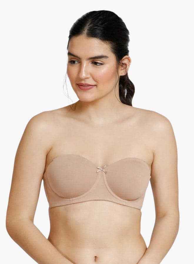 Zivame Beige Padded Bra with Detachable Straps - Image 1