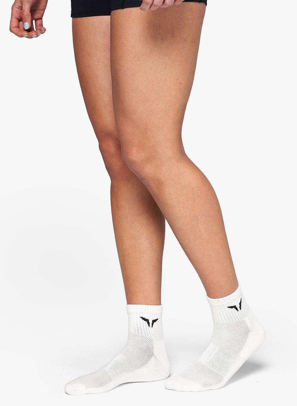 3 Pack Ankle Socks US05003 Pearl White - Image 1