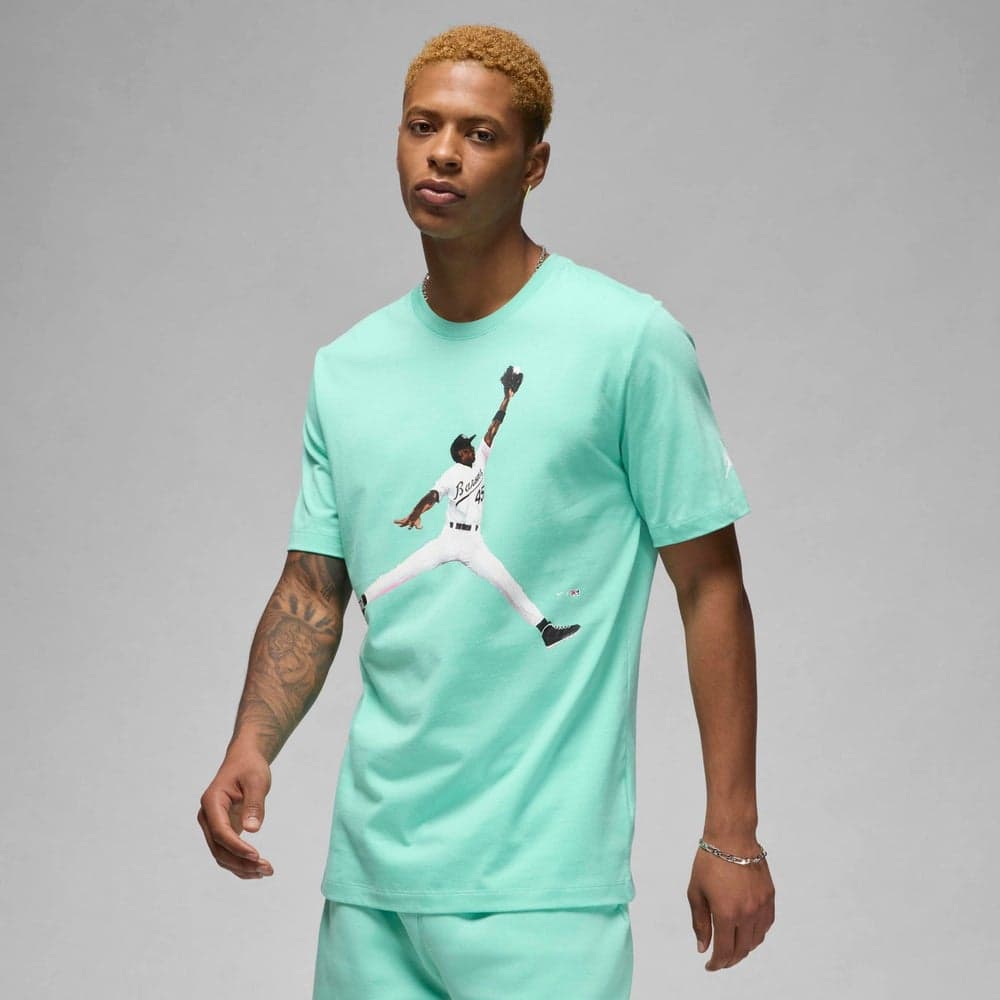 Men’s Flight MVP Graphic Cotton T-Shirt Green - Image 1
