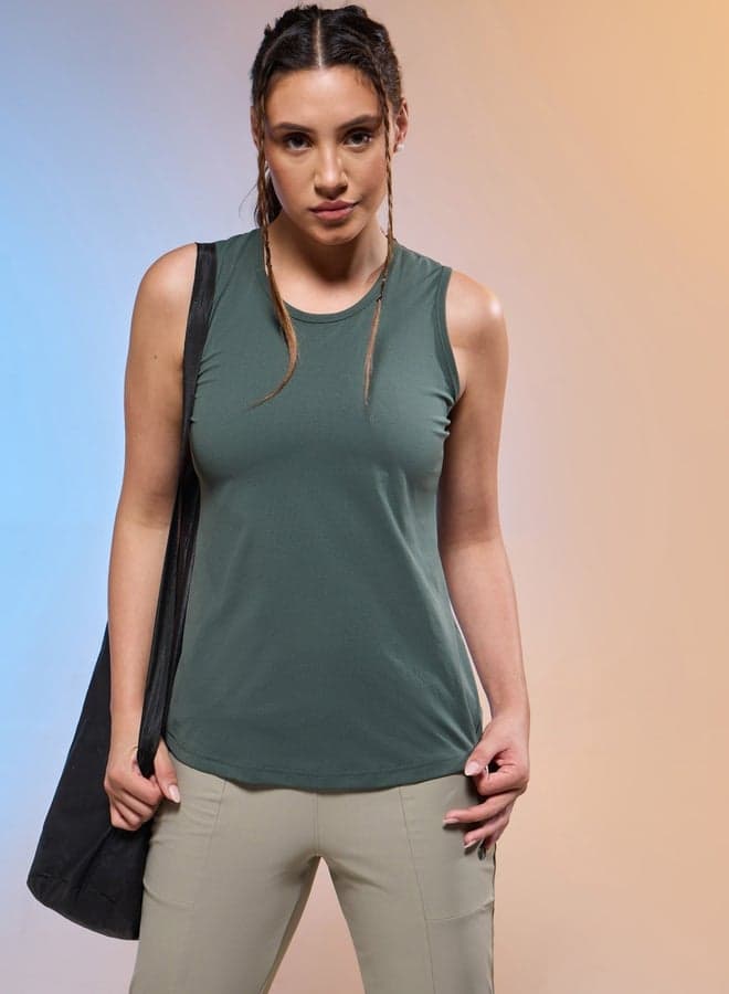 Technosport Women’s Slim Fit Round Neck Active Tank - Image 1