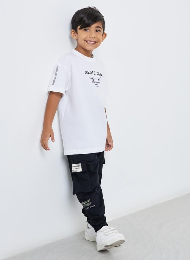 Styli Boys Graphic Cotton T-Shirt & Joggers Set - Image 1