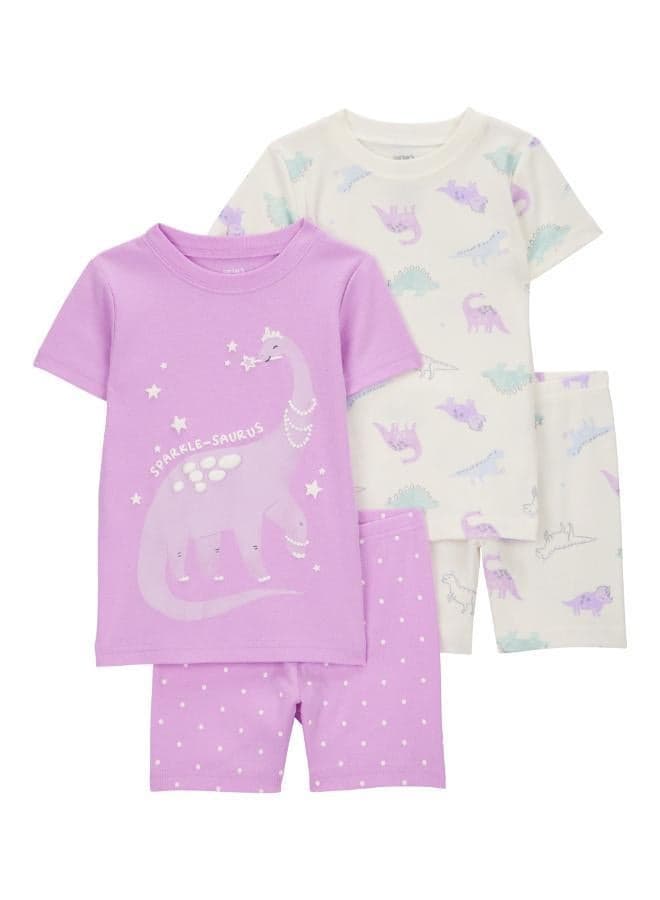 Carter’s Toddler Dinosaur 4PC Cotton Pyjama Set 2S382810 - Image 1