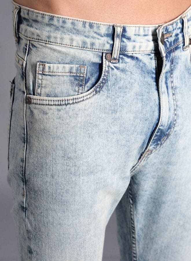 Men’s Indigo Straight Tapered Jeans 34 Casual Fit - Image 1