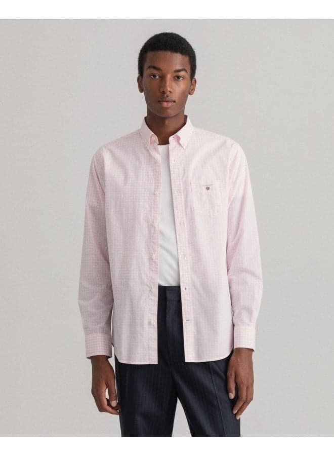 Gant Regular Fit Gingham Cotton Broadcloth Shirt - Image 1