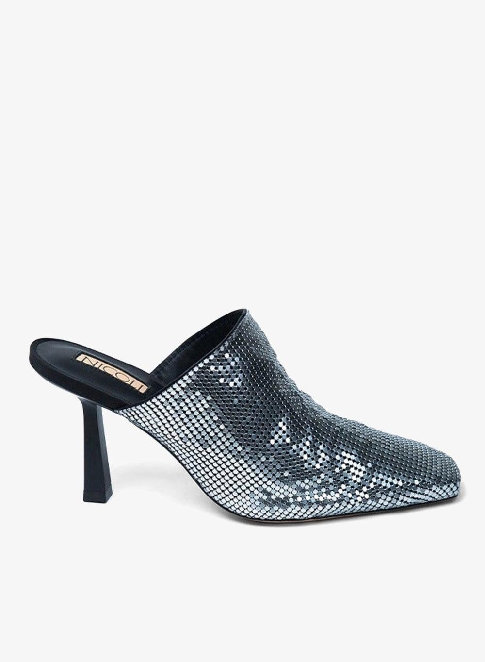 Winna Grey Embellished High Heel Sandals - Image 1