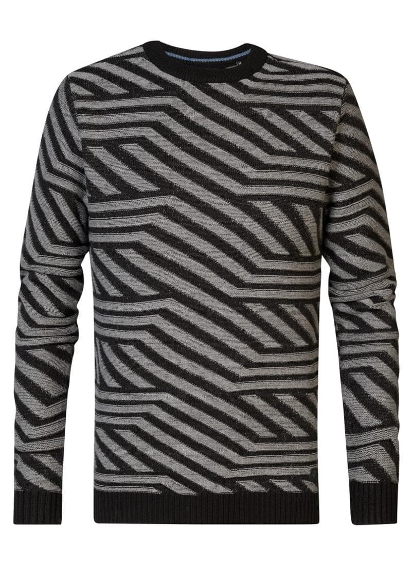 Men’s Two-Tone Cotton Knit Sweater 9091 - Image 1
