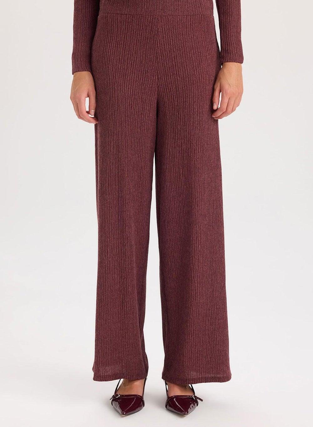 DeFacto D6300Ax High Waist Crinkle Wide Leg Pants - Image 1