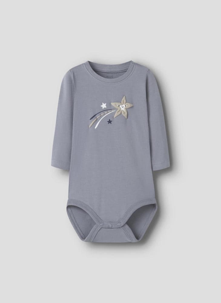 Bluegray Star Print Infant Long Sleeve Bodysuit 13226071 - Image 1