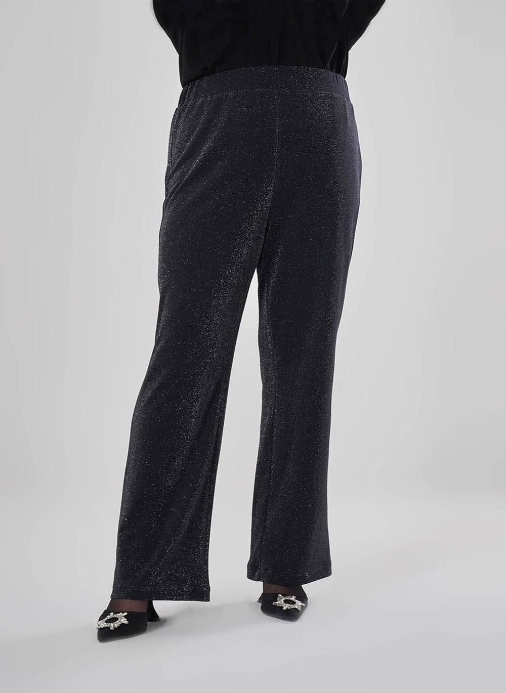 Silver Silvery Black Modest Trousers – Classic Fit - Image 1