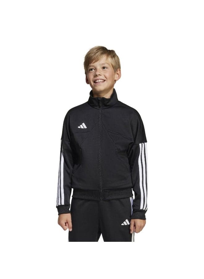 adidas J Hot Track Top Black 3-Stripes Jacket - Image 1