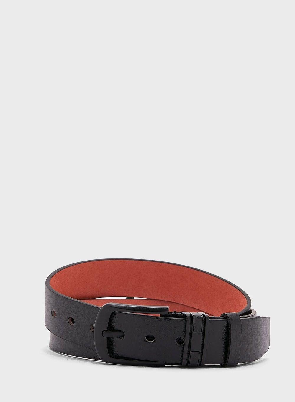 Textured Faux Leather Formal Belt J38 41 - Image 1