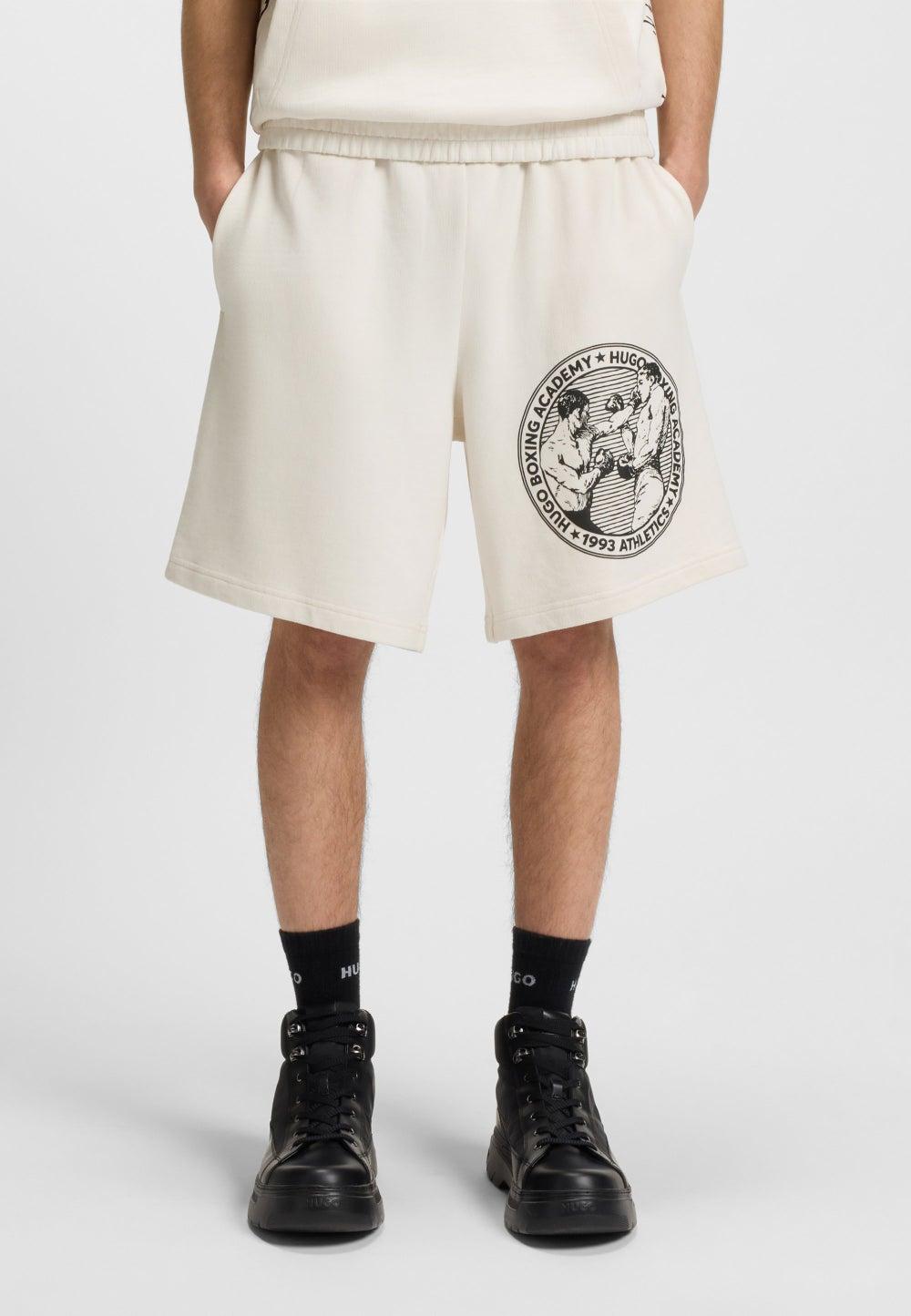HUGO Cotton Terry Boxing Artwork Shorts 50542413102 - Image 1