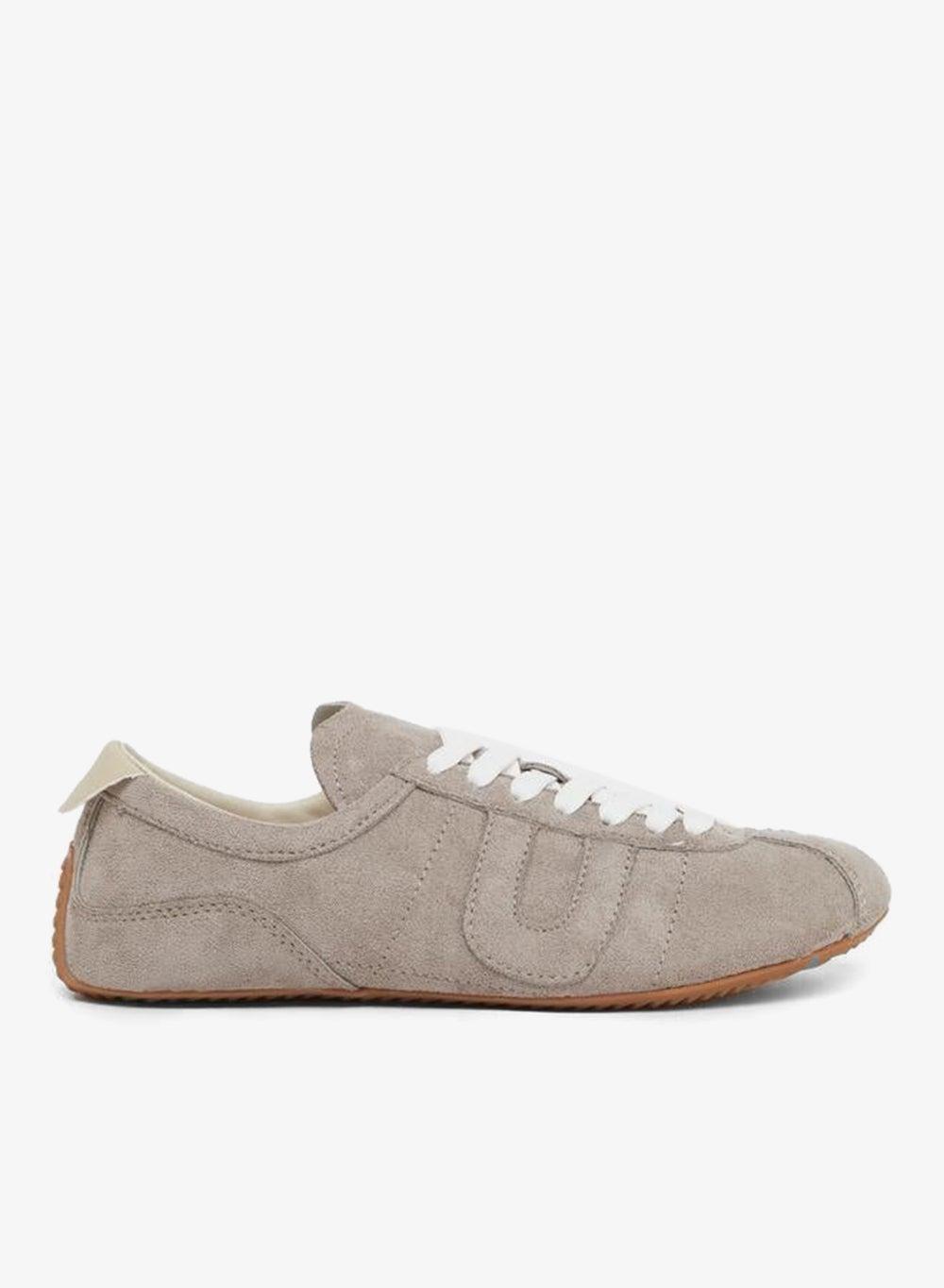 Suede Retro Lace-Up Sneaker in Yellow - Image 1