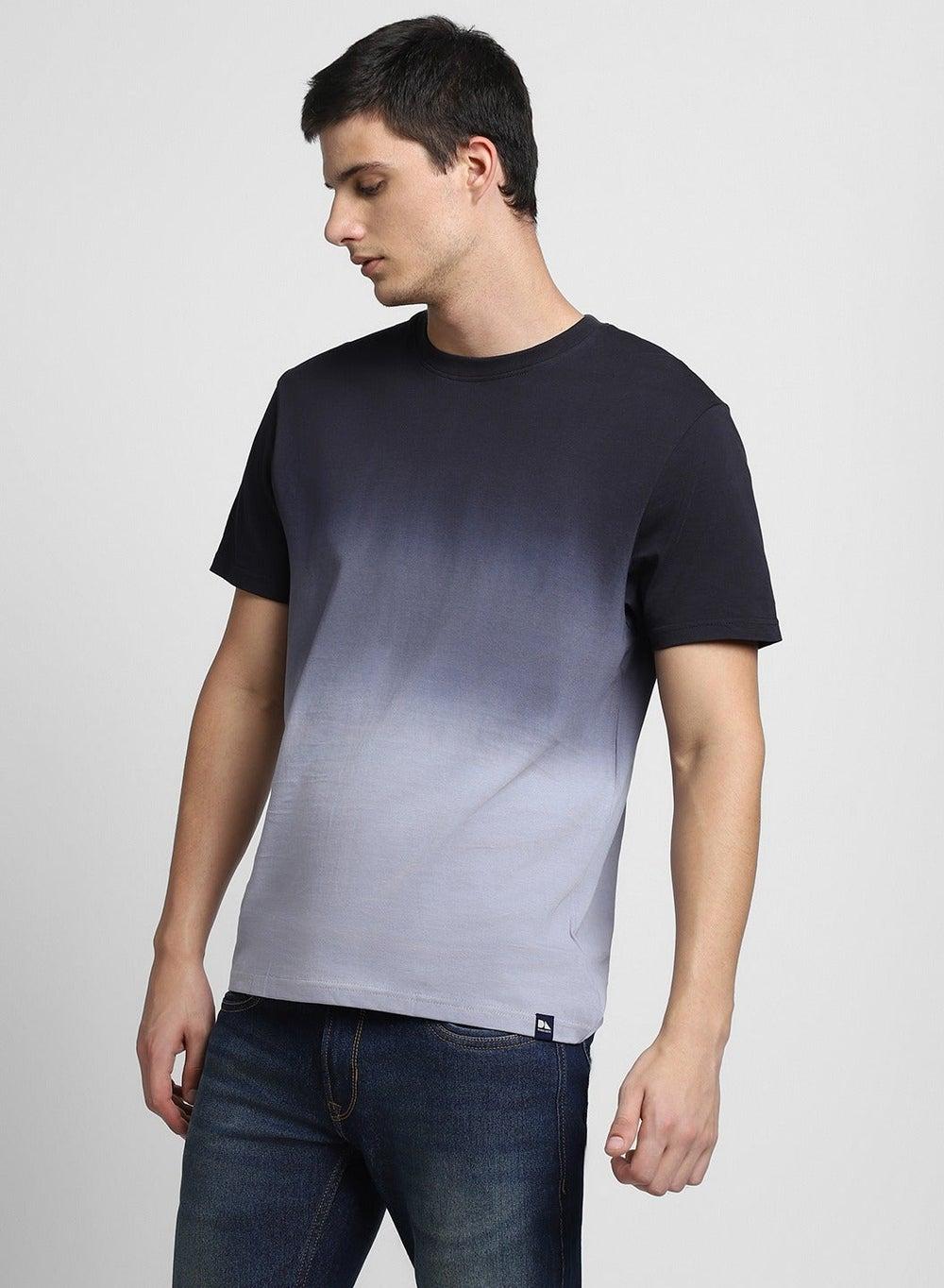 Men’s Black Crew Neck T-Shirt Slim Fit Cotton - Image 1