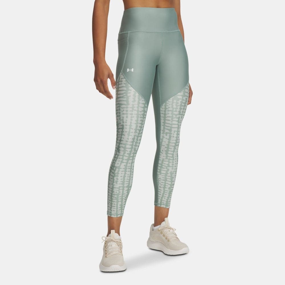 UA Tech Printed Panel Ankle Leggings Seafoam High-Rise - Image 1