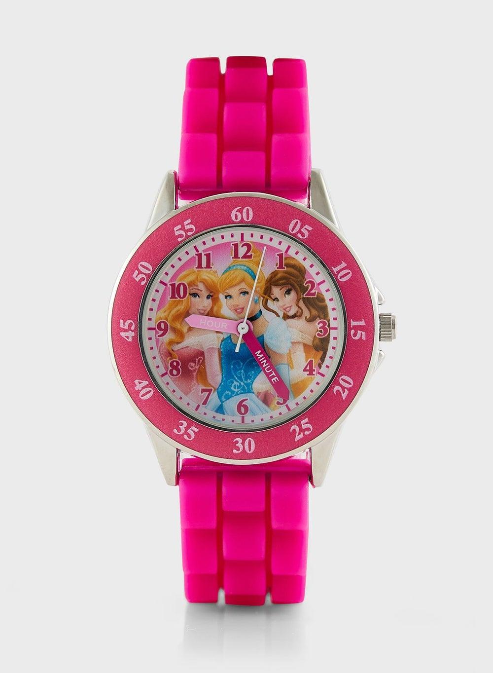 Disney Princess PN1078ARG Girls Pink Time Teacher Watch - Image 1
