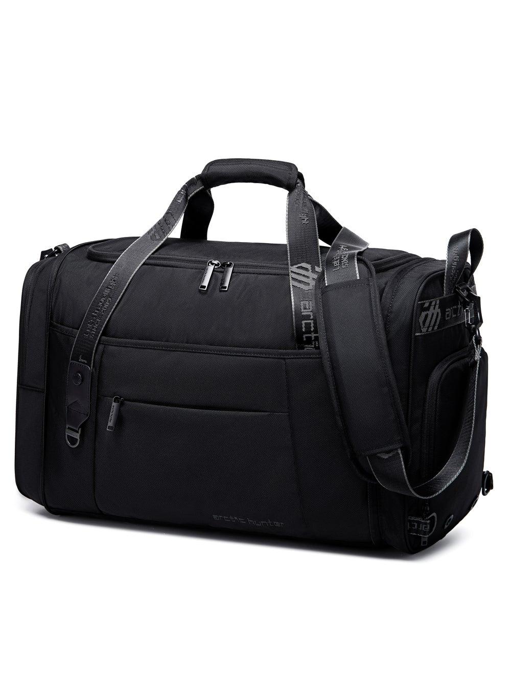 LX00021 Foldable Water-Resistant Duffel Bag Black - Image 1