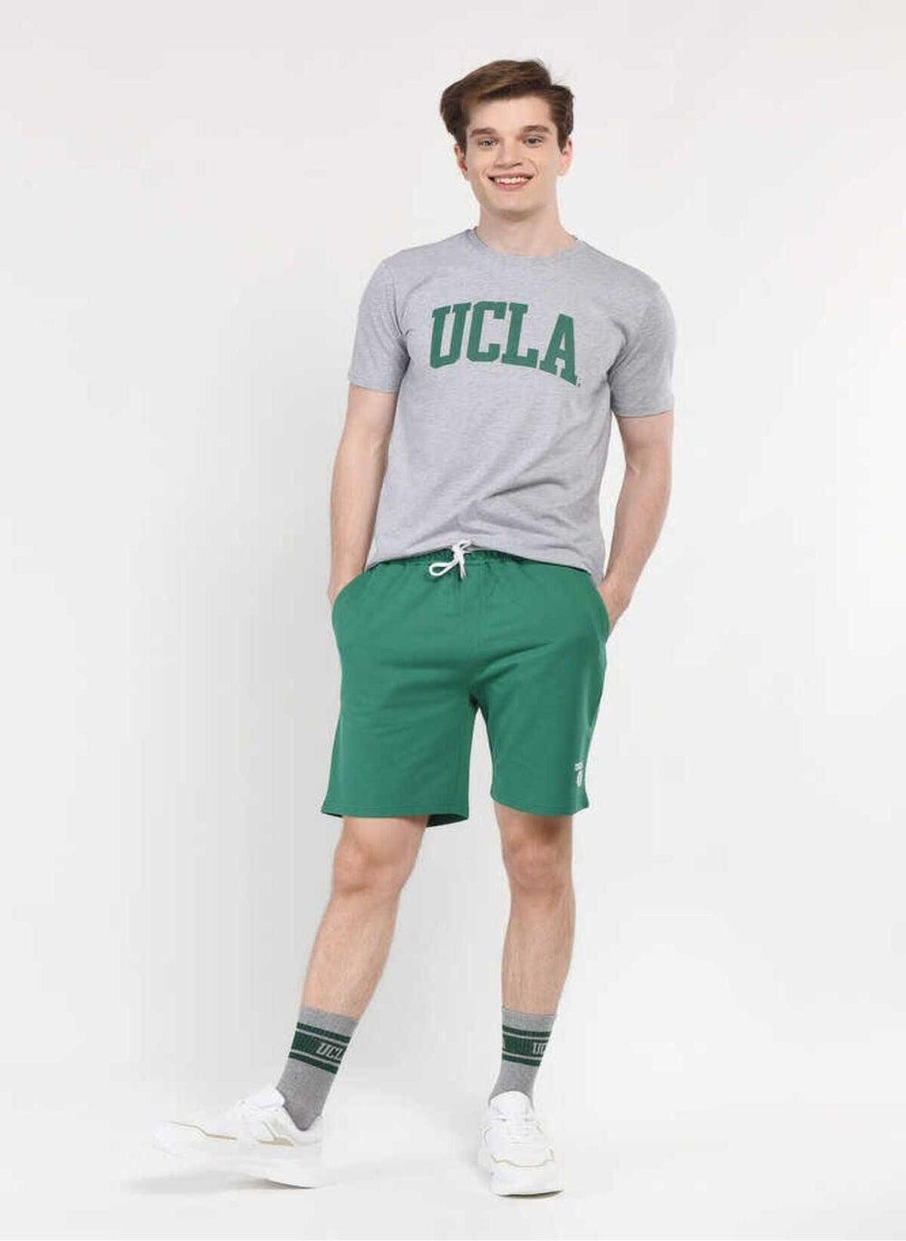 FOWLER Premium Cotton Green Casual Shorts - Image 1