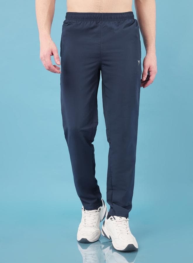 Technosport Solid Blue Regular Fit Joggers - Image 1