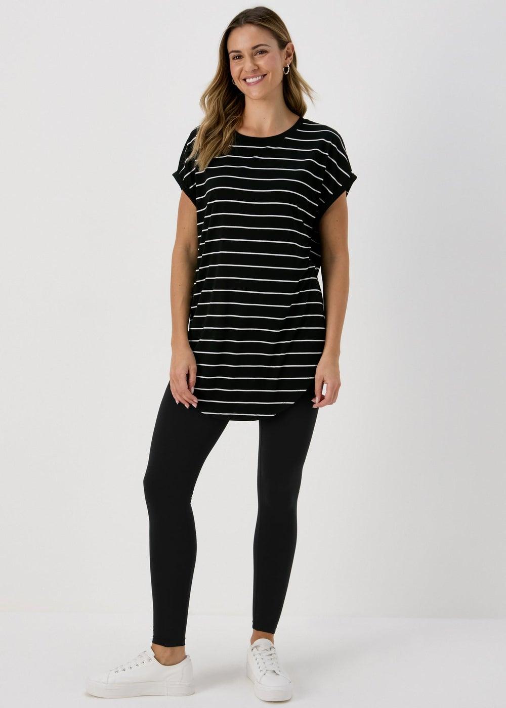 2 Pack Premium Black Cotton Stretch Leggings - Image 1