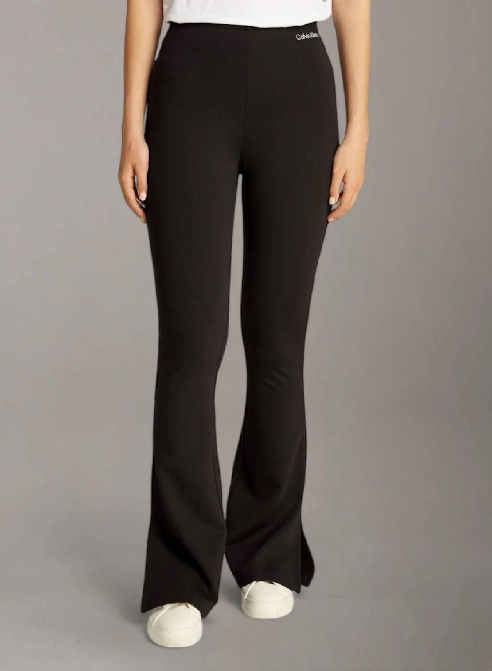 Milano Jersey Flared Leggings Black High-Rise Fit - Image 1