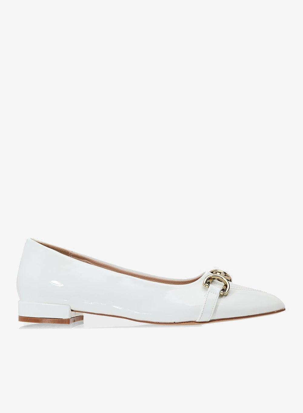 Elegant White Pointed Ballerina Flats for Women - Image 1
