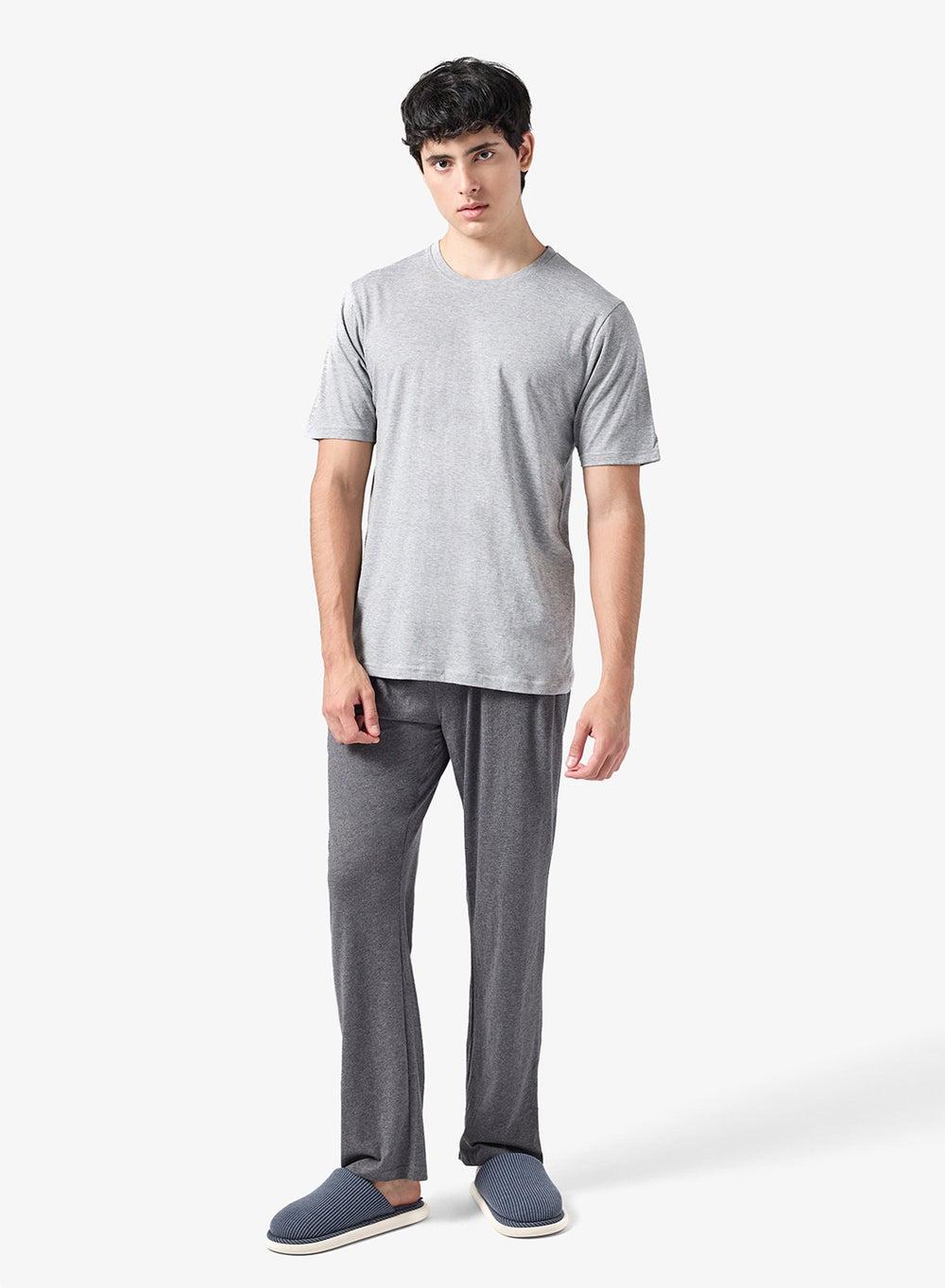 Arcamnw52 Grey Crew Neck Pyjama Set - Image 1