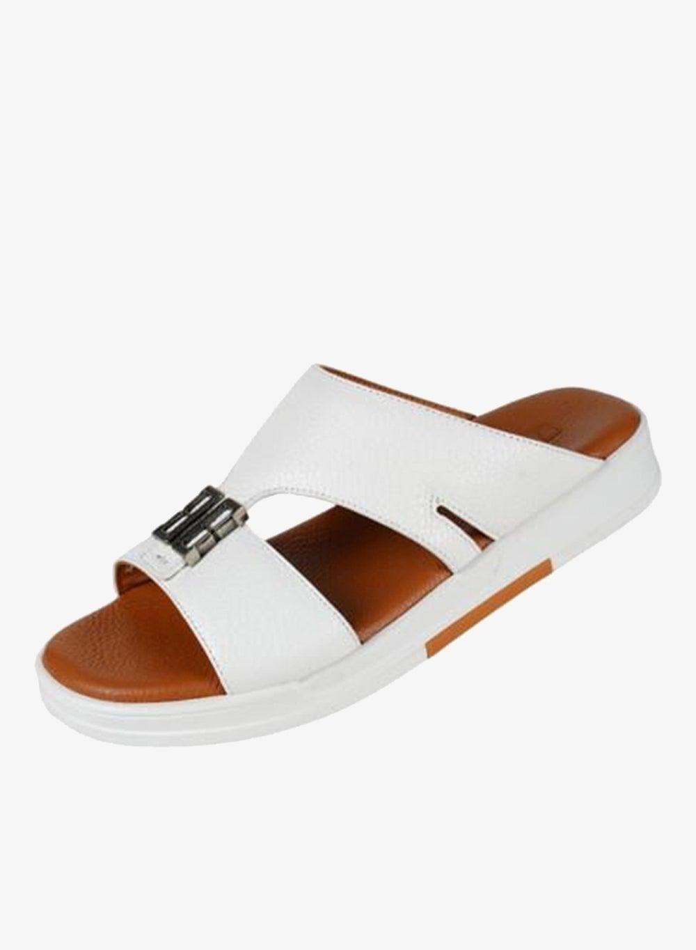 Barjeel Uno B122 White Arabic Sandals - Image 1