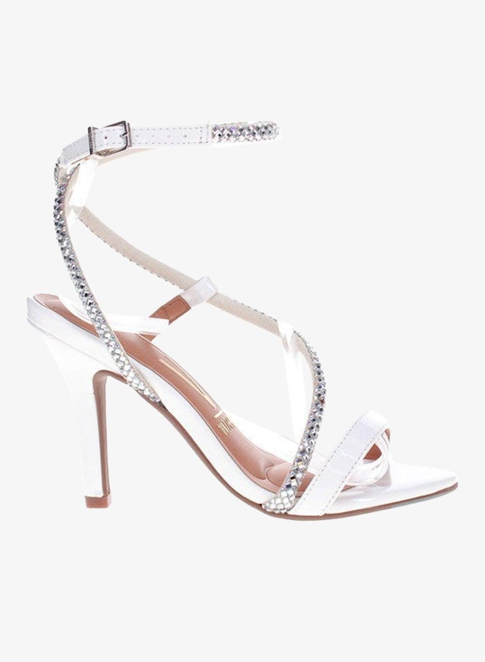Elegant Off-White Slingback High Heel Sandals - Image 1